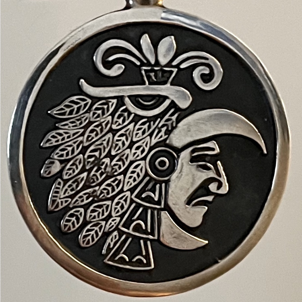 Silver 925 Aztec Eagle Warrior